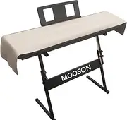Mooson Keyboard Piano Cover, Digital Piano Dust Cover, Light Luxury Soft and Premium Surface, Thickening Electronic Organ Covering Keyboard Update Encasement (White)