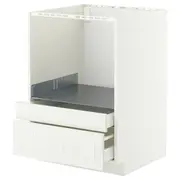 METOD / MAXIMERA base cabinet f combi micro/drawers, white/Stensund white, 60x60x80 cm