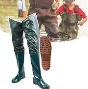 80CM PVC Hip Waders, Fishing Thigh Boots, Lightweight Outdoor Boots, Soft Oxford, Non-Slip/Anti-Slip/Waterproof, Can Be Quickly Put On Take Off,for Outdoor Fishing,Seafood Market,44