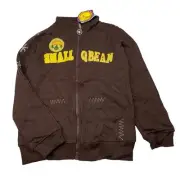 Boys size 7-8, brown, zip up sweater, armpit to armpit: 38cm, NEW
