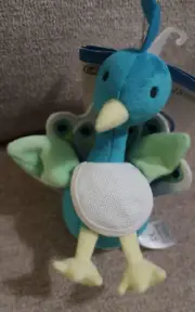 Vintage Charles Craft Plush Pet Peacock with bib to cross stitch; DMC