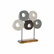 Decorative Figure Dkd Home Decor Multicolour Iron Circles 49 x 10 x 47 Cm
