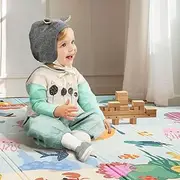 Baby Play Mat 180 x 200cm, Double-Sided Soft Play Mat for Playpen, Foldable XPE Foam Baby Playmat for Floor, Portable Waterproof Activity PlayMats for Babies and Toddlers - Submarine