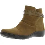Clarks Womens Cora Braid Boot Brown Ankle Boots Shoes 7.5 Medium (B,M) BHFO 2041