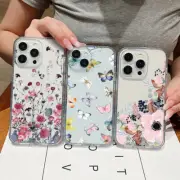 For iPhone 15 14 13 Pro Max 12 11 XS ShockProof Flower Patterned Soft Case Cover