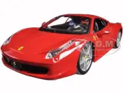 FERRARI 458 ITALIA RED 1/24 DIECAST MODEL CAR BY BBURAGO 26003