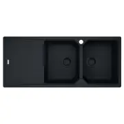 Franke URBAN Matte Black LHD Double Bowl with Drainer Kit UBG621MBLHD