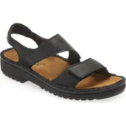 Naot Enid Sandal in Jet Black Leathre at Nordstrom, Size 4Us