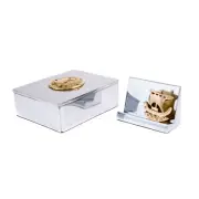 Desk Accessories Set of 2 -Handmade of Solid Metal, Archaic Ship Design (C)