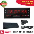 Digital Home Large Big Jumbo LED Wall Clock Desk With Calendar Temperature Aus