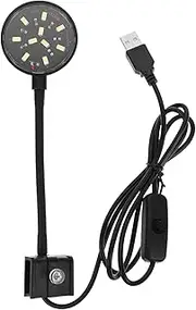 COLLBATH Small LED Clip Light for Betta Fish Tank 4w USB Powered Mini Aquarium Light High Brightness for Freshwater Aquariums Fish Tank Decorations Shrimp Tanks