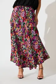Farrell Maxi Skirt in multicolor Black Multi Floral 8