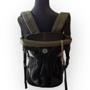 Doglemi Black & Green Mesh and Canvas Small-Medium Pet Carrier Backpack