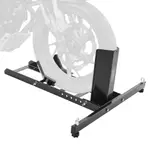 VEVOR Motorcycle Wheel Chock Upright, 816.5 kg Capacity, Heavy-duty Steel Motorcycle Front Wheel Stand with 6 Adjustable Holes, For 381-558.8 mm Off-R