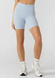 [Lorna Jane] Lotus No Chafe Phone Pocket 16cm Bike Shorts in Blue, Size - 2XL 2XL Light Moontide