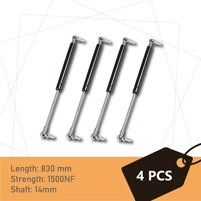 Gas Struts 830mm-1500N x4(14mm Shaft) Caravans,Trailers, Canopy, Toolboxes strut