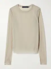[Proenza Schouler] Proenza Schouler - Dara Stretch-jersey T-shirt - Light gray - medium medium Gray