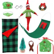 Elf on shelf Christmas Accessories for Elf Doll, Santa Clothing Babie Fashion Dressup Gifts Doll Not included