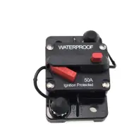 zmart 50A Waterproof Circuit Breaker Fuse Reset 12-48V DC Car Boat Circuit