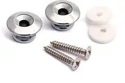 HAMPPLIES Guitar Strap Locks 2 Mushroom Head Metal Strap Locks for Acoustic Electric Guitars with Mounting Screws