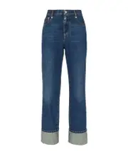 Alexander McQueen Logo Patch Jeans 24,25,26,27,28,29 Indigo