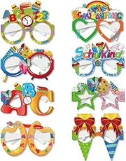 Happy First Day of School Glasses Chic Welcome Gift for First Day of School Glasses Books School Bus Photo Props for Preschool Welcome Gift Decoration for Party
