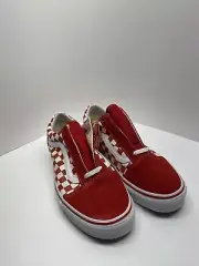 Vans Men's Old Skool Primary Checkerboard Racing Red White shoes Size 11 NIB