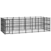 Dog Kennel Steel 19.35m² Large Outdoor Pet Cage Fence Run Pen House Enclosure