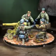 WW2 UNPAINTED German Fallschirmjäger LG40 Artillery 28mm ideal Bolt Action
