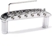 LOLIPPYY Silver Metal Guitar Bridge Saddle for Electric Guitar Accessories Jazz Archtop Compatible Includes Screws Wrench Durable Workmanship