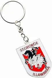 St George Dragons NRL Team Logo Metal Keyring