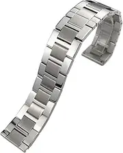 [DJDLFA] Solid Stainless Steel Watch Strap For Cartier Tank London Solo Claire Men Steel Watch Band 20mm Silver Color