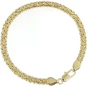 [Tendenzalia] Oval Byzantine Bracelet Gold-Plated 5 mm Length Selectable Bracelet Men's Bracelet Gold Bracelet Women's Gift Jewellery from Factory Italy Tendenze-Italy