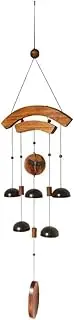 Wooden Wind Chimes Outdoor Courtyard Garden Copper Bell Courtyard Wind Chimes Wall Hanging Home Decoration Gift