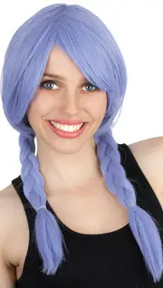Miranda Lilac Purple Womens Side Plaits Costume Wig