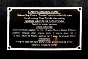 TRACTOR BADGE - STARTING INSTRUCTIONS. COMPATIBLE WITH: MASSEY FERGUSON: 35, 35X