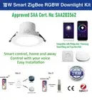 10W Smart ZigBee RGBCW LED Downlight Kit for Echo Plus SmartThings Hub Hue 90mm