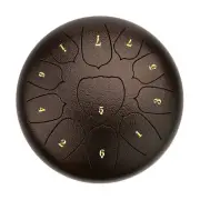 10 Inch Steel Tongue Drum 11 Notes Handpan Drum with Drum Mallet Finger W1Z6