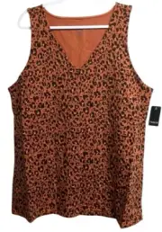 Torrid 4 , 4X foxy orange leopard animal print stretch foxy camisole tank top