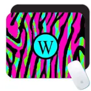 Gift Mousepad : Animal Print Modern Neon Pink Pattern For Her Feminine