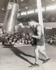 Max Schmeling Works Out With Punching Bag OLD BOXING PHOTO