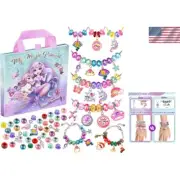 Magical Jewelry Making Kit with Unicorn & Mermaid Themes - 28 Piece Craft Set