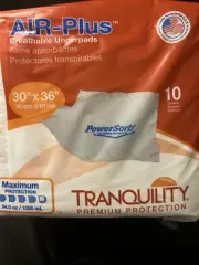 Tranquility AIR-Plus Underpad Heavy Absorbency 30 X 36" 10 ct