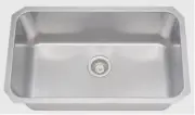 32" Large Stainless Steel Single Bowl Rectangle Undermount Kitchen Sink