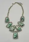 Kendra Scott Statement Harlow Bib Necklace in Suspended Abalone Shell Gold Plate