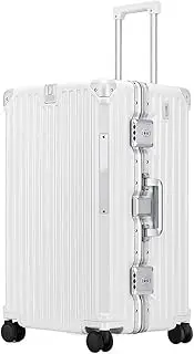 [Ｗoowayo] Travel Suitcases with Wheels Suitcase Sports Trolley Case Large-Capacity Password Box Can Be Checked Abroad Simple Zipper Suitcase Durable Luggage (D 28inch)