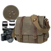 Waterproof Canvas Camera Shoulder Bag Multi-functional Dslr Bag Handbag for Nikon Canon Sony Fuji Dslr Vintage Camera Bag