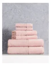 [Vue] Velour 6 Piece Towel Pack in Dusty Pink