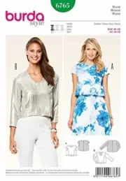 Burda Sewing Pattern 6765 Misses Loose Fitting Cropped Tops Size 10-20
