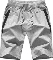 [Aosufei] Men's Loose Drawstring Casual Shorts Breathable Solid Summer Beach Shorts Quick Dry Stretch Sports Shorts